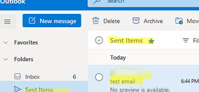 Outlook: Save a copy of sent messages to the owner's mailbox