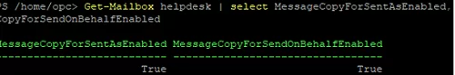 PowerShell: enable mailbox options MessageCopyForSentAsEnabled and MessageCopyForSendOnBehalfEnabled 