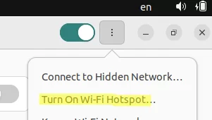Turn On Wi-Fi Hotspot on Ubuntu