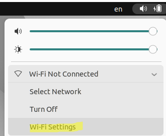 Wi-Fi Settings in GNOME on Ubuntu 