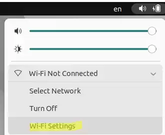 Wi-Fi settings in Gnome on Ubuntu 