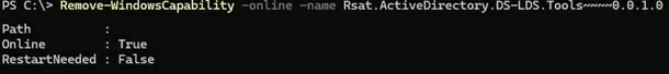 Remove-WindowsCapability RSAT tools