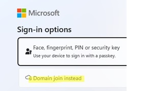 domain join instead