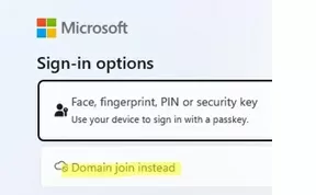 domain join instead