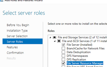 Install FileServerResourceManager on Windows Server