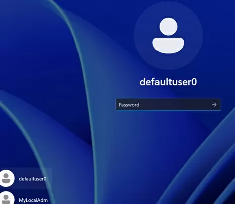 sign-in windows11 with a local account