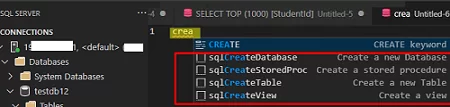 vscode sql intellisense