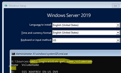 windows server identify drive letters