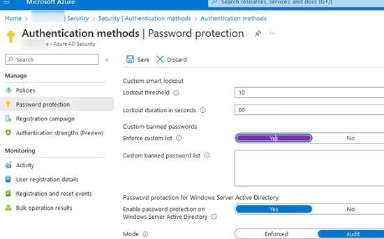 Configure Password Protection in Azure