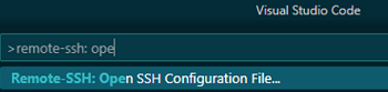 remote ssh config file