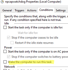 Disable wakeup computer for running sheduled tasks