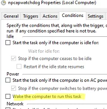 Disable wakeup computer for running sheduled tasks
