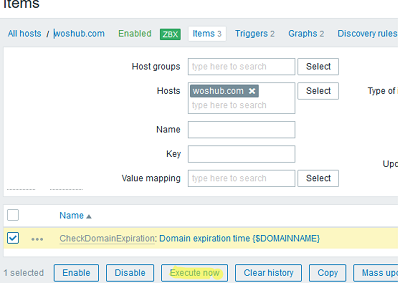 How to monitor domain expire date with Zabbix 