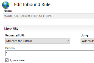 Create rewrite rule to redirect from HTTP to HTTPS