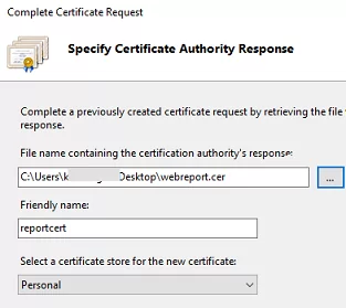 Install certificate on Windows Server