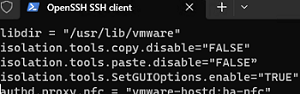 Allow to use VMware console copy and paste for all VMs