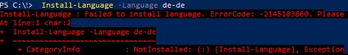 Install-Language: Failed to install language. ErrorCode