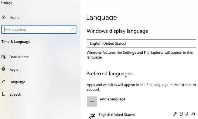 Install language pack on Windows