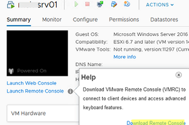 Use VMware Remote Console (VMRC) for clipboard operations