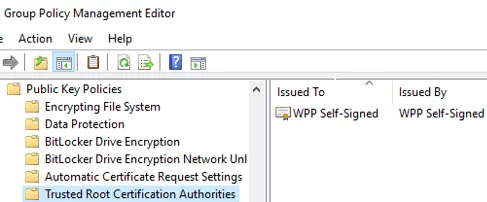 Deploy WSUS certificate on clients