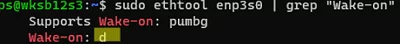 ethtool - enable Wake-on-LAN on LInux ethernet interface