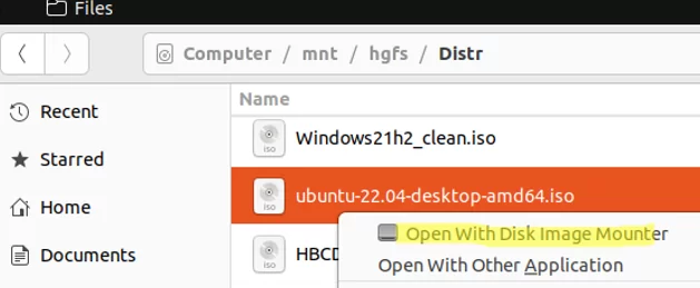 Ubuntu: ISO Image Mount tool