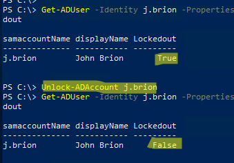 Unlock-ADAccount PowerShell