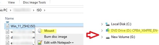 mount windows11 iso image