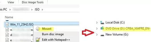 mount windows11 iso image