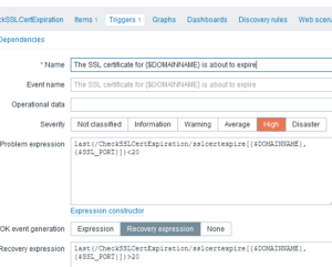 Monitoring Website SSL/TLS Certificate Expiration with Zabbix | Windows ...