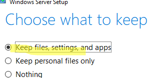 Upgrade to Windows 11 with keep files and settings