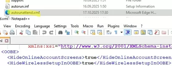 apply AutoUnattend.xml - windows 11