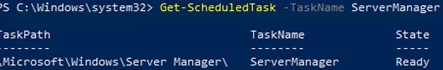 Disable ServerManager task with PowerShell