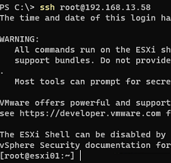 Log into a ESXi using SSH key