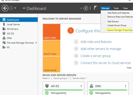Server Manager dashboard auto launch on Windows Server