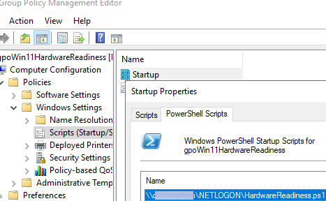 Running Windows 11 compatibility check PowerShell script via GPO
