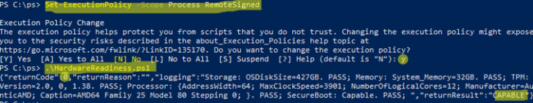 Check Windows 11 Hardware Readiness with PowerShell Script | Windows OS Hub