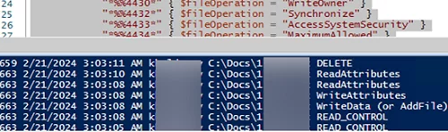 Parsing auditing event using PowerShell