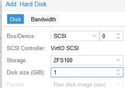 Add temp SCSI drive to Proxmox VM