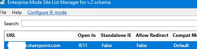 Create Enterprise Mode Site List for Edge