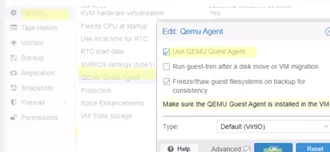 Enable QEMU Guest Agent