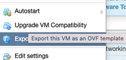 Export VMware VM to OVF template