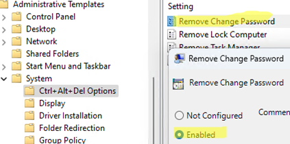 GPO: Remove Change Password 