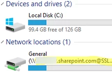 SharePoint Online document library connected as network drive