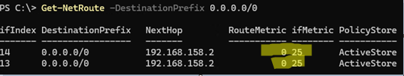 Get-NetRoute - find IP routing table info