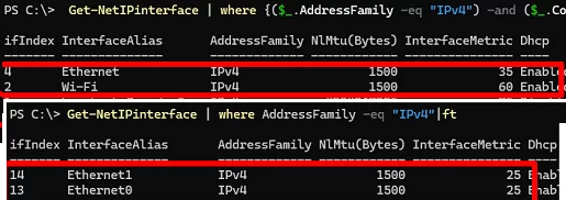 view network adapter priorities and metrics in windows