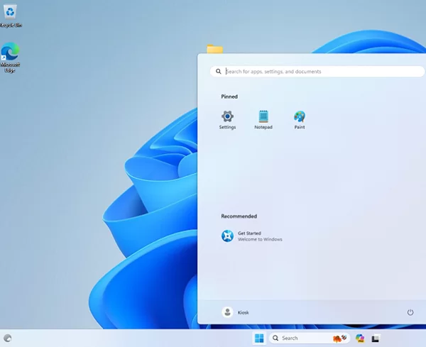 An assigned access multi-app kiosk allows to run one or more apps from the desktop