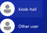 Exit kiosk mode with local account in Windows