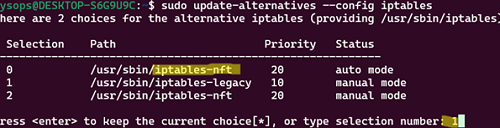 WSL: switch to iptables (update-alternatives)