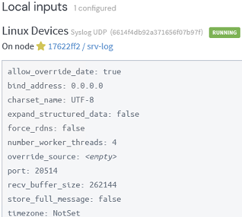 Graylog: Create input for syslog UDP logs from Linux 